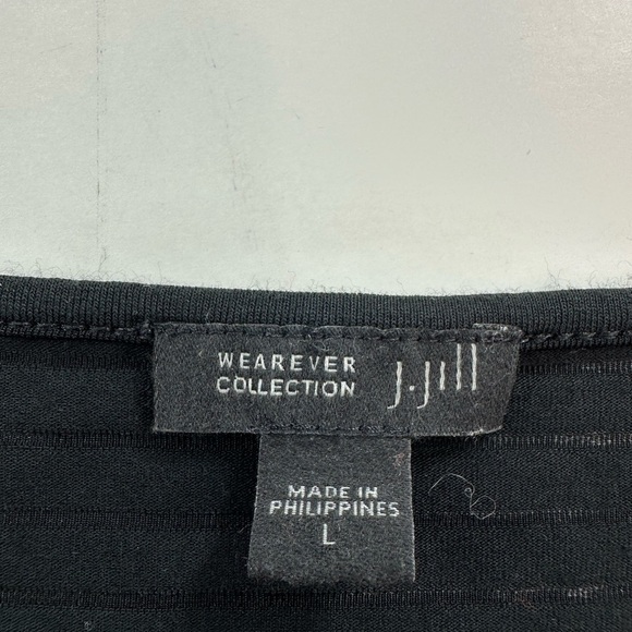 J.Jill Wearever Collection Black Ribbed Tunic Size LARGE - Picture 5 of 8